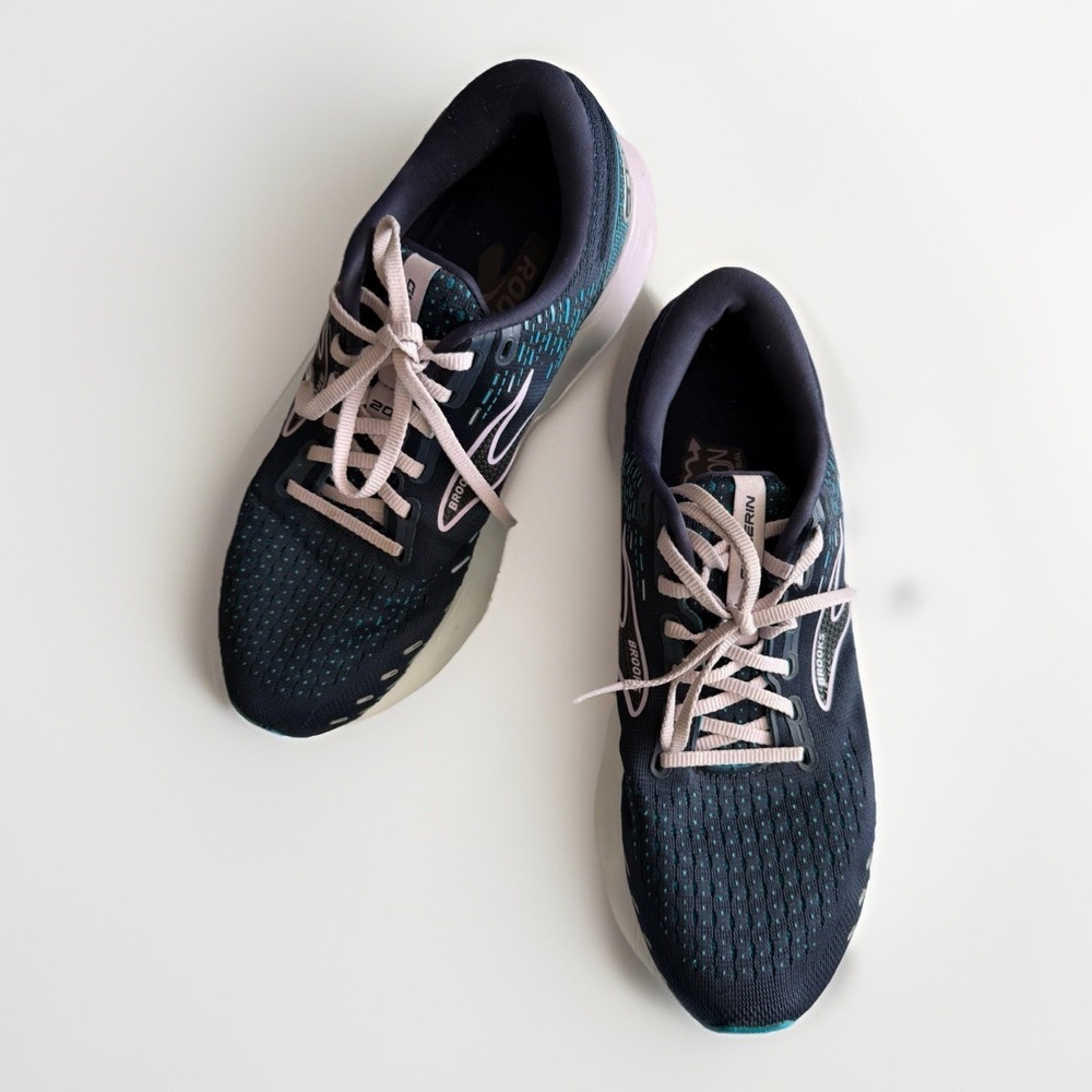 Brooks Glycerin 20 Women's Size 10 B Navy Teal Running Shoes Sneakers - Picture 2 of 7